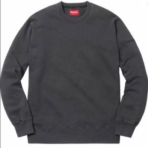 Supreme Overdyed Grey Crewneck SS17 Old English